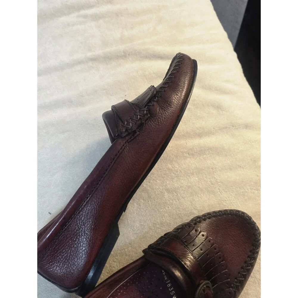 Vintage Rodolfo Valentino Men's Kiltie Tassel Leather Loafers Spain Size 9.5